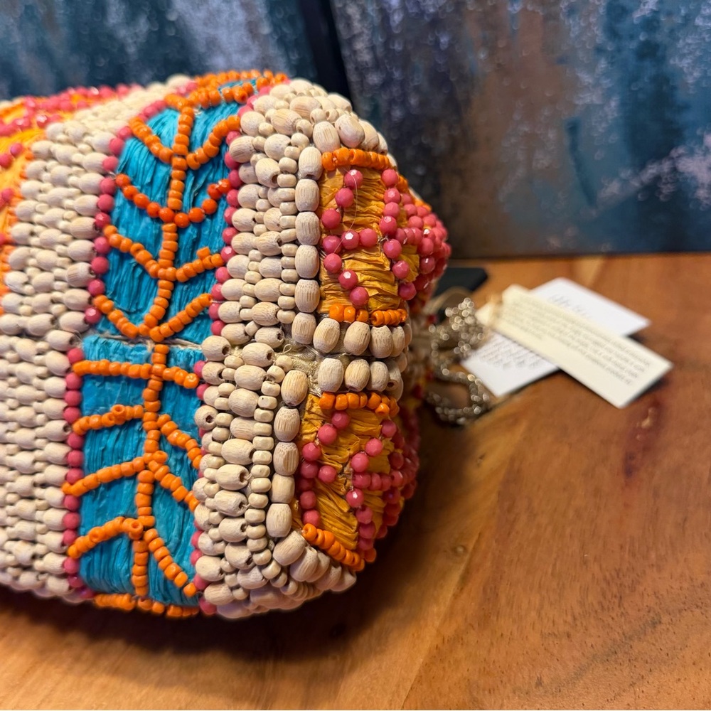 Boho Style Beaded Clutch with Chain Strap Multicolor: NWT’s - Picture 12 of 13